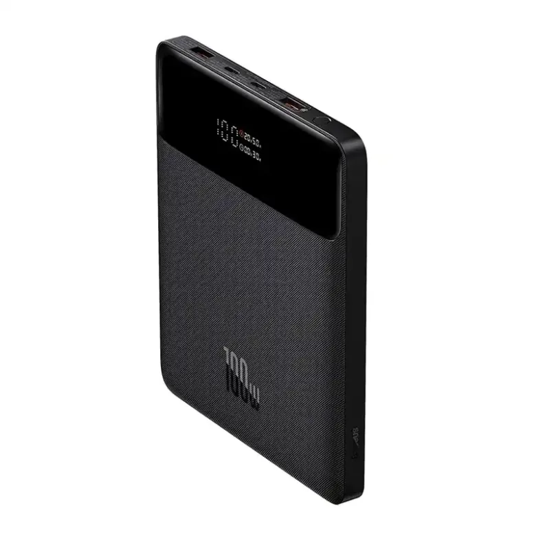 Baseus Blade Powerbank, 20000mAh, 2xUSB, 2xUSB-C + cable USB-C 100W (fekete) Baseus Blade Powerbank, 20000mAh, 2xUSB, 2xUSB-C + cable USB-C 100W (fekete)