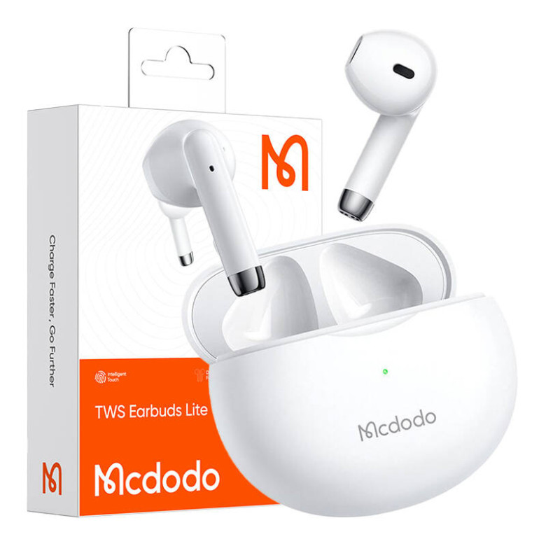 Mcdodo TWS fülhallgató HP-8030 (fehér) fülbe helyezhető fejhallgató Mcdodo TWS fülhallgató HP-8030 (fehér) fülbe helyezhető fejhallgató