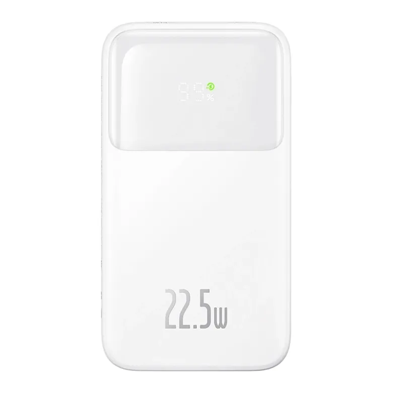 Baseus Powerbank Comet 10000mAh, USB - USB-C, lightning, 22.5W (fehér)