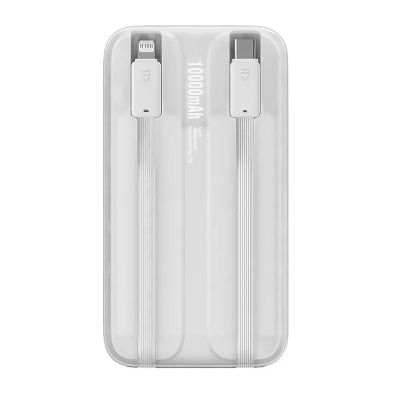 Baseus Powerbank Comet 10000mAh, USB - USB-C, lightning, 22.5W (fehér) Baseus Powerbank Comet 10000mAh, USB - USB-C, lightning, 22.5W (fehér)
