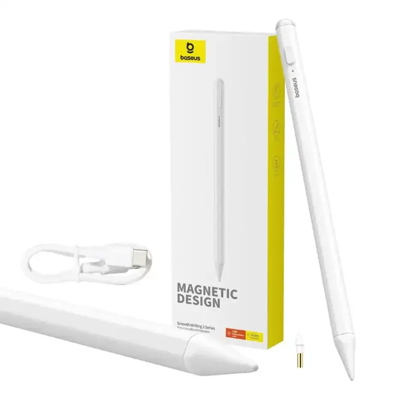 Baseus Smooth Writing 2 Stylus Lite LED-es kijelzővel (fehér) Baseus Smooth Writing 2 Stylus Lite LED-es kijelzővel (fehér)