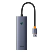 Baseus UltraJoy 4 az 1-ben Hub USB-A - USB 3.0 + RJ45 (űrszürke)