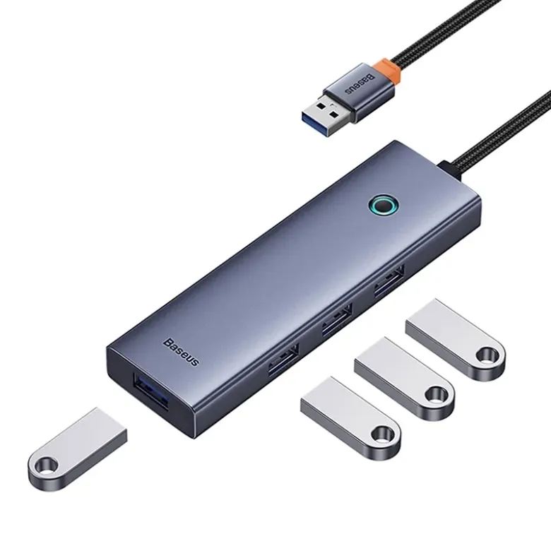Baseus UltraJoy 4 az 1-ben Hub USB-A+4xUSB 3.0 (űrszürke)