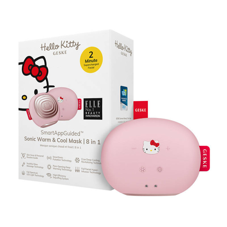 Geske 8 az 1-ben Hello Kitty Szónikus arcmasszírozó Cool & Warm móddal (rózsaszín) Geske 8 az 1-ben Hello Kitty Szónikus arcmasszírozó Cool & Warm móddal (rózsaszín)
