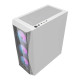 Darkflash DK352 Plus számítógépház + 4 ARGB ventilátor (fehér)