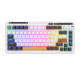 Royal Kludge KZZI K75 pro RGB vezeték nélküli mechanikus billentyűzet, Moment Switch (fekete és fehér)