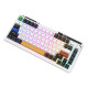Royal Kludge KZZI K75 pro RGB vezeték nélküli mechanikus billentyűzet, Moment Switch (fekete és fehér)