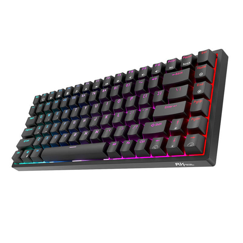 Royal Kludge RK84 RGB vezeték nélküli mechanikus billentyűzet, piros kapcsoló (fekete) Royal Kludge RK84 RGB vezeték nélküli mechanikus billentyűzet, piros kapcsoló (fekete)