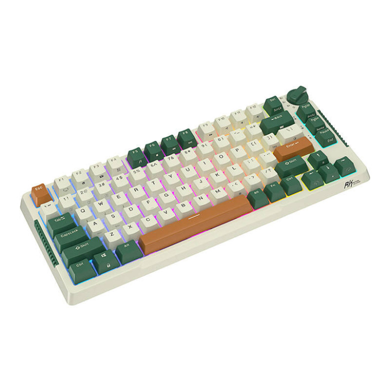 Royal Kludge RKH81 RGB vezeték nélküli mechanikus billentyűzet, Sky cyan kapcsoló (zöld) Royal Kludge RKH81 RGB vezeték nélküli mechanikus billentyűzet, Sky cyan kapcsoló (zöld)