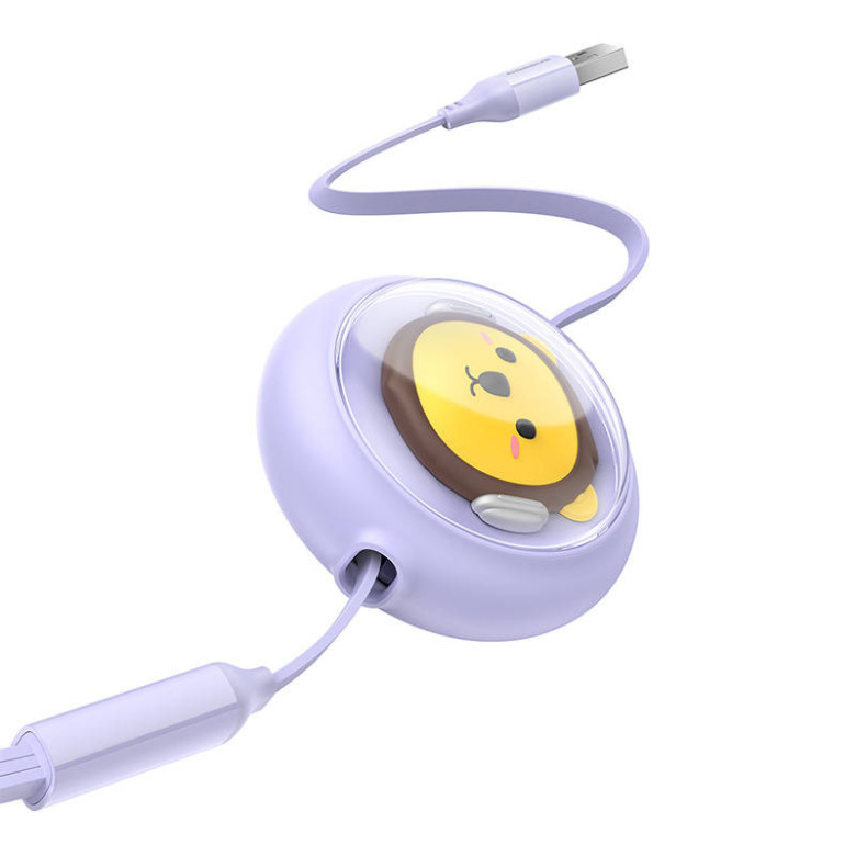 Baseus 3-1 töltőkábel USB - USB-C, USB-M, Lightning, 3,5A, 1,1m (lila) Baseus 3-1 töltőkábel USB - USB-C, USB-M, Lightning, 3,5A, 1,1m (lila)