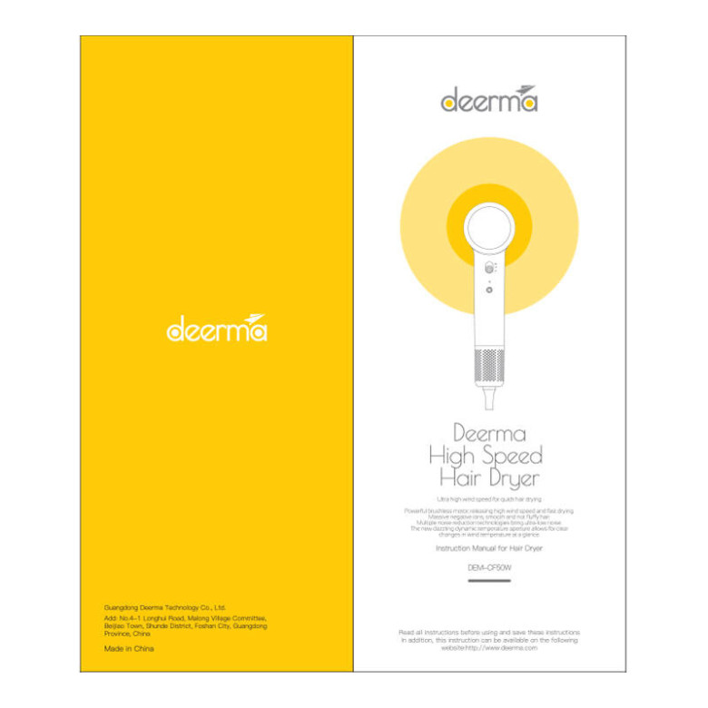 Deerma DEM-CF50W hajszárító (kék)