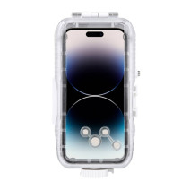 Puluz műanyag vízálló tok iPhone 15 Plus/15 Pro Max/14 Plus/14 Pro Max/13 Pro Max/12 Pro Max/11 Pro Max (fehér)