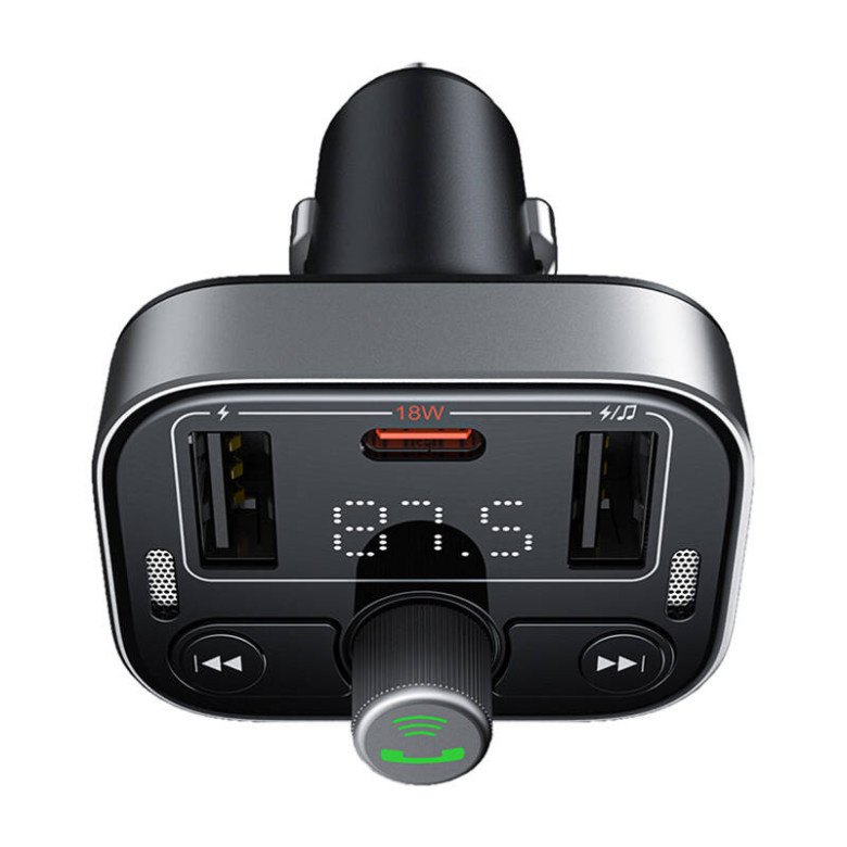 Baseus S-09 Pro FM transzmitter, Bluetooth (fekete)