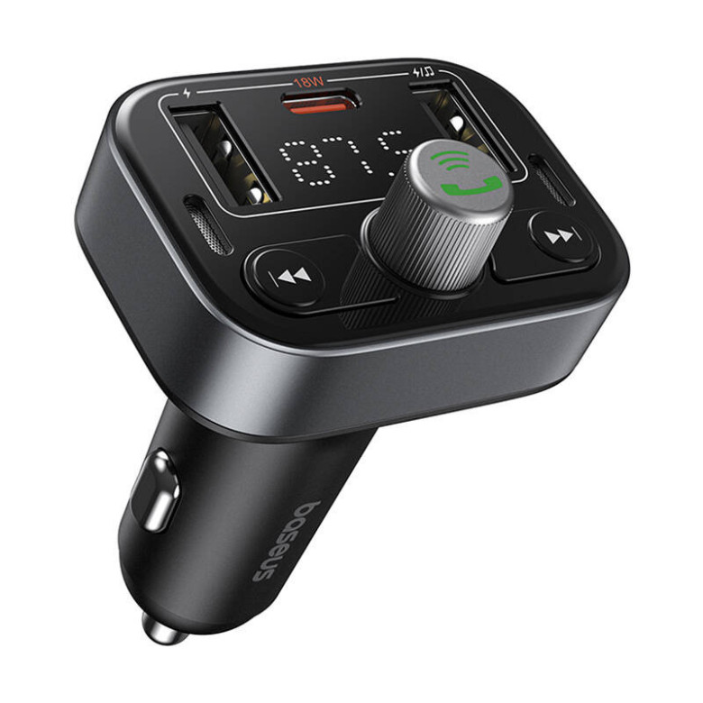 Baseus S-09 Pro FM transzmitter, Bluetooth (fekete)