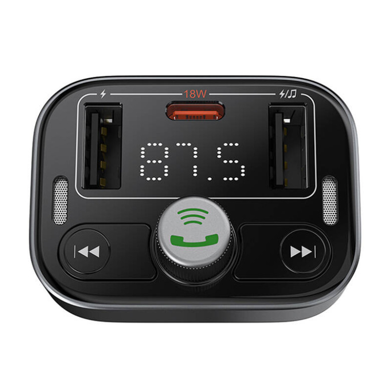 Baseus S-09 Pro FM transzmitter, Bluetooth (fekete)