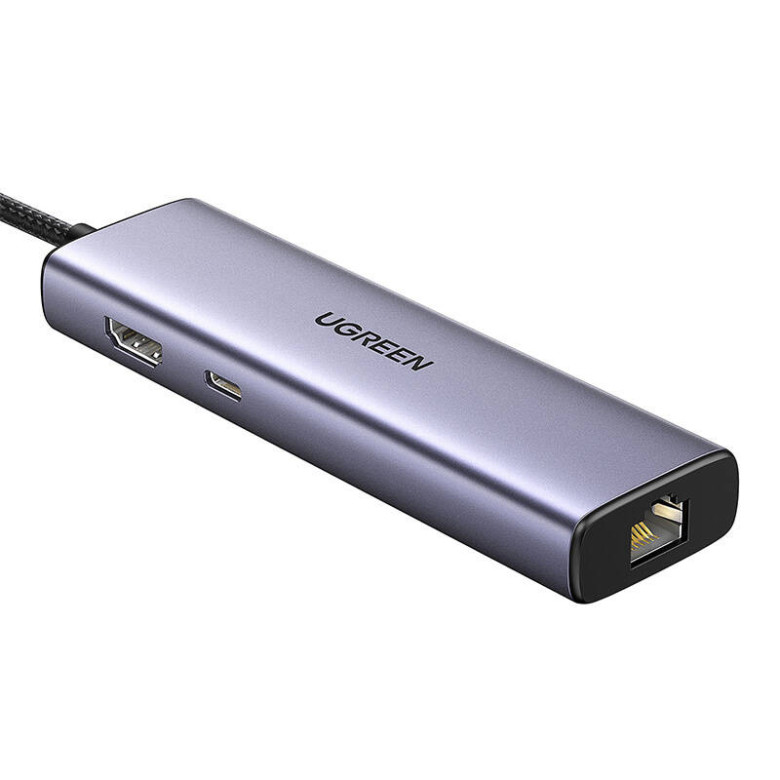UGREEN 6 az 1-ben multifunkciós adapter USB-C - 3x USB A 3.0, HDMI, RJ45, PD UGREEN 6 az 1-ben multifunkciós adapter USB-C - 3x USB A 3.0, HDMI, RJ45, PD