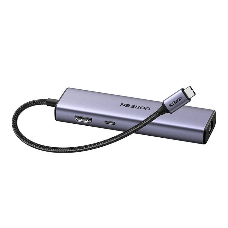 UGREEN 6 az 1-ben multifunkciós adapter USB-C - 3x USB A 3.0, HDMI, RJ45, PD UGREEN 6 az 1-ben multifunkciós adapter USB-C - 3x USB A 3.0, HDMI, RJ45, PD