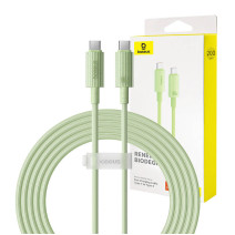 Baseus Habitat Series gyorstöltő kábel USB-C - USB-C, 100W, 2m (zöld)