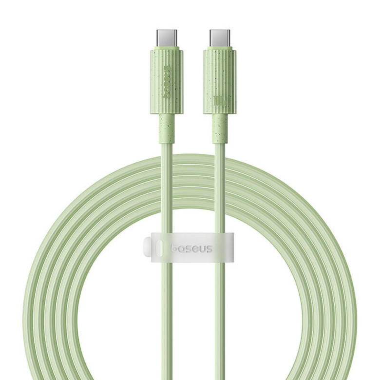 Baseus Habitat Series gyorstöltő kábel USB-C - USB-C, 100W, 2m (zöld) Baseus Habitat Series gyorstöltő kábel USB-C - USB-C, 100W, 2m (zöld)