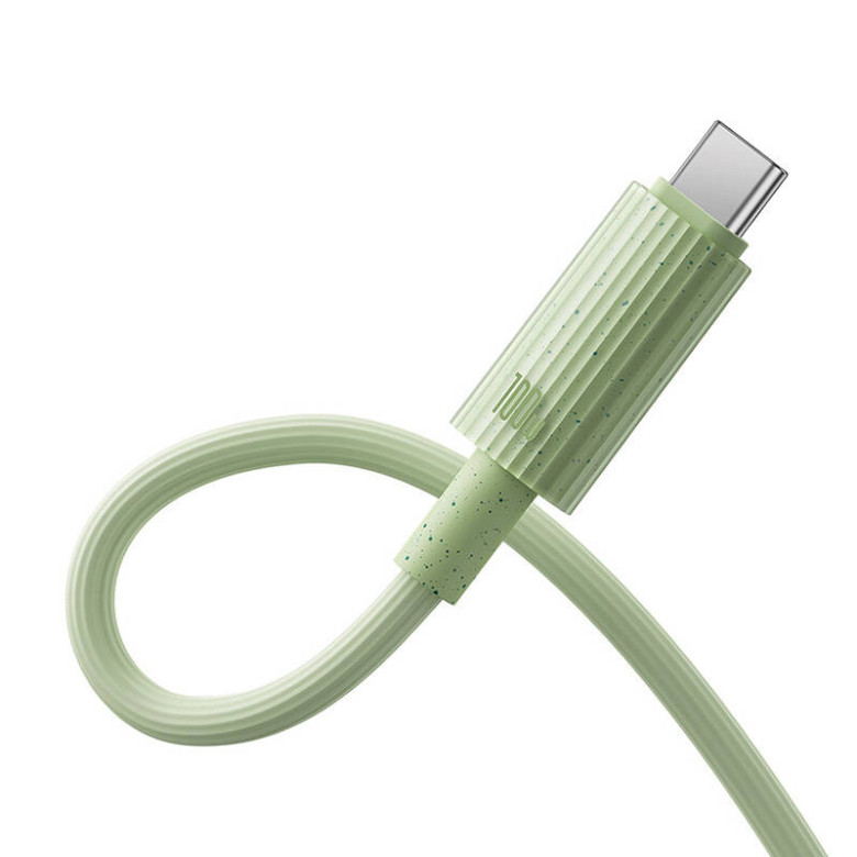 Baseus Habitat Series gyorstöltő kábel USB-C - USB-C, 100W, 2m (zöld) Baseus Habitat Series gyorstöltő kábel USB-C - USB-C, 100W, 2m (zöld)