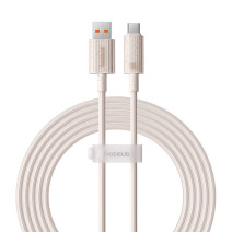 Baseus Habitat Series USB-USB-C gyorstöltő kábel, 2m, 100W (rózsaszín)