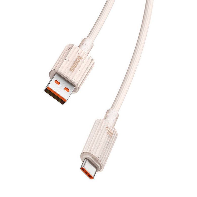 Baseus Habitat Series USB-USB-C gyorstöltő kábel, 2m, 100W (rózsaszín) Baseus Habitat Series USB-USB-C gyorstöltő kábel, 2m, 100W (rózsaszín)