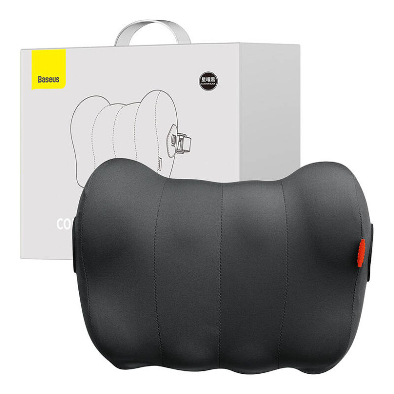 Baseus ComfortRide Series Selyem autós fejtámla párna (fekete) Baseus ComfortRide Series Selyem autós fejtámla párna (fekete)