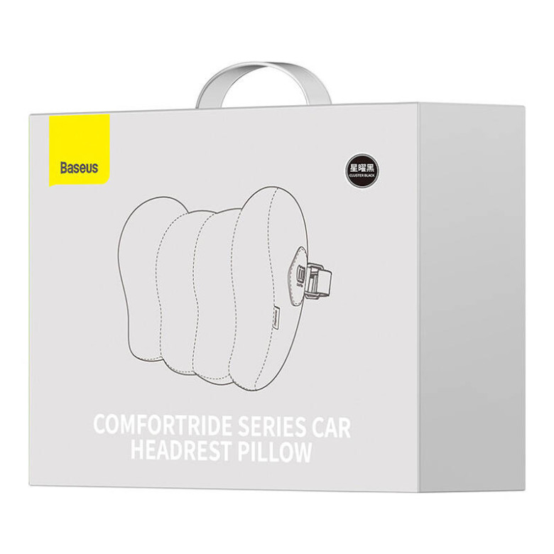 Baseus ComfortRide Series Selyem autós fejtámla párna (fekete) Baseus ComfortRide Series Selyem autós fejtámla párna (fekete)