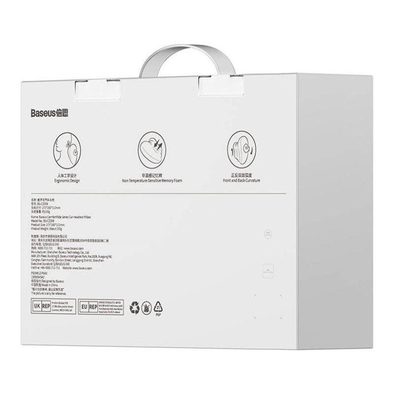 Baseus ComfortRide Series Selyem autós fejtámla párna (fekete) Baseus ComfortRide Series Selyem autós fejtámla párna (fekete)