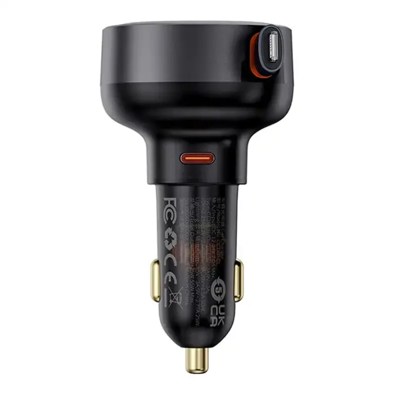 Baseus Enjoyment Pro autós töltő USB-C - Lightning kábellel, 55W (fekete) Baseus Enjoyment Pro autós töltő USB-C - Lightning kábellel, 55W (fekete)