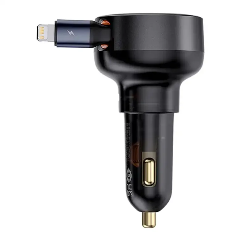 Baseus Enjoyment Pro autós töltő USB-C - Lightning kábellel, 55W (fekete) Baseus Enjoyment Pro autós töltő USB-C - Lightning kábellel, 55W (fekete)