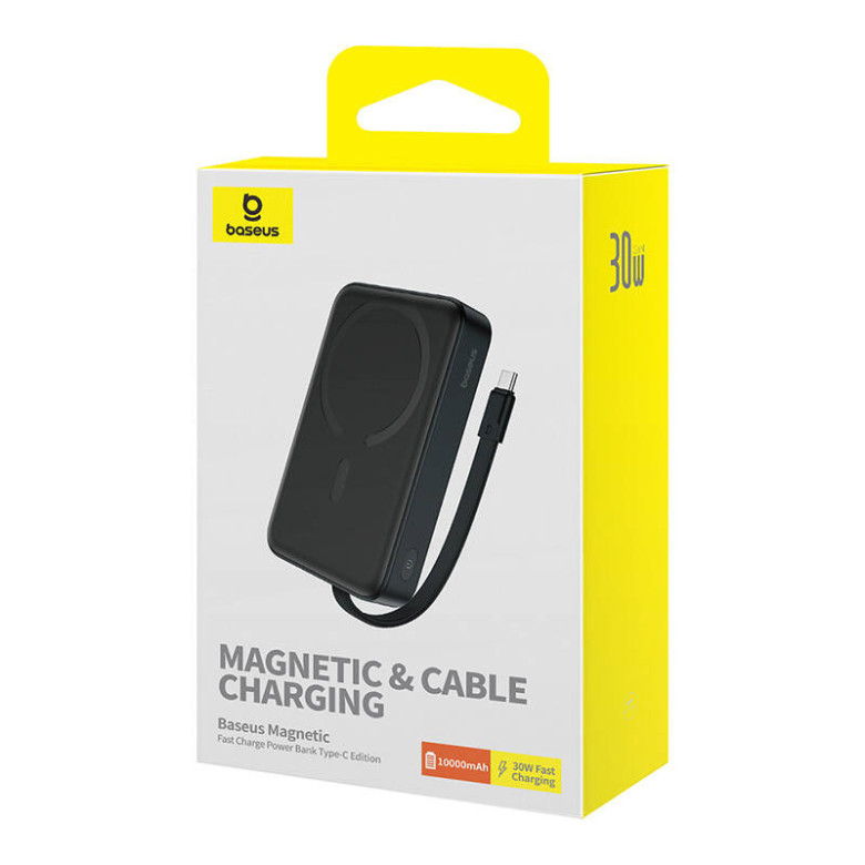 Baseus MagSafe Magnetic Mini Powerbank 10000mAh, USB-C, 30W (fekete) Baseus MagSafe Magnetic Mini Powerbank 10000mAh, USB-C, 30W (fekete)