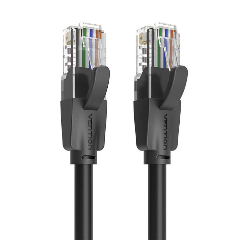 UTP CAT6 hálózati kábel Vention IBEBK RJ45 Ethernet 1000Mbps 8m fekete