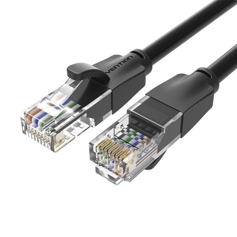 UTP CAT6 hálózati kábel Vention IBEBK RJ45 Ethernet 1000Mbps 8m fekete UTP CAT6 hálózati kábel Vention IBEBK RJ45 Ethernet 1000Mbps 8m fekete