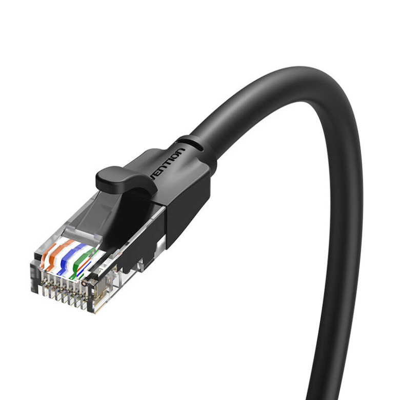 UTP CAT6 hálózati kábel Vention IBEBK RJ45 Ethernet 1000Mbps 8m fekete UTP CAT6 hálózati kábel Vention IBEBK RJ45 Ethernet 1000Mbps 8m fekete