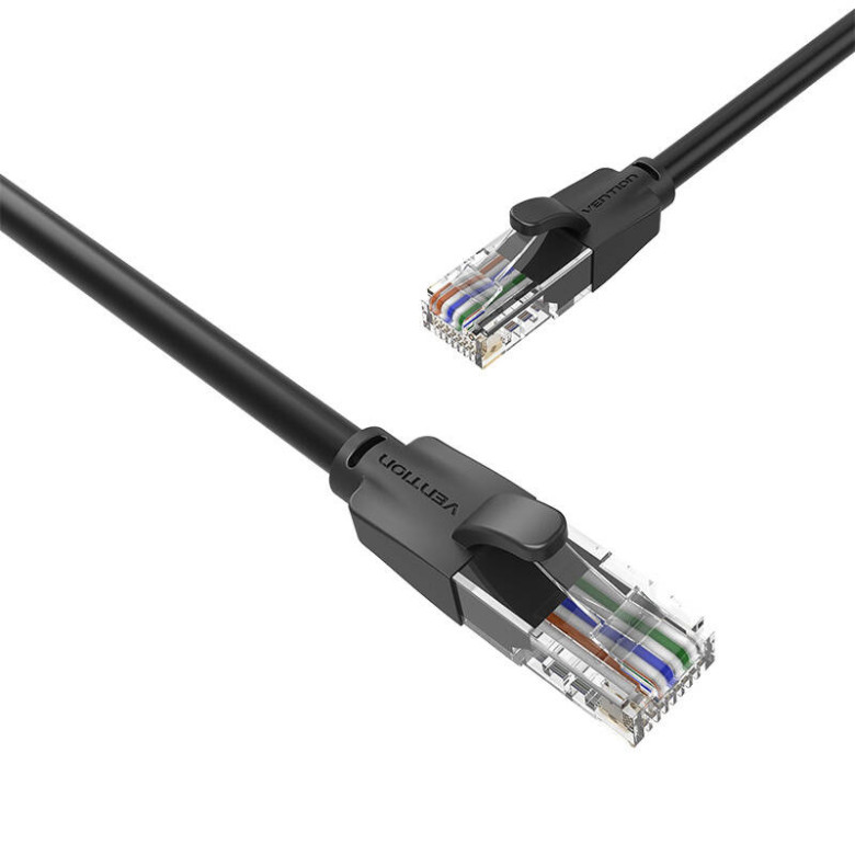 UTP CAT6 hálózati kábel Vention IBEBK RJ45 Ethernet 1000Mbps 8m fekete UTP CAT6 hálózati kábel Vention IBEBK RJ45 Ethernet 1000Mbps 8m fekete