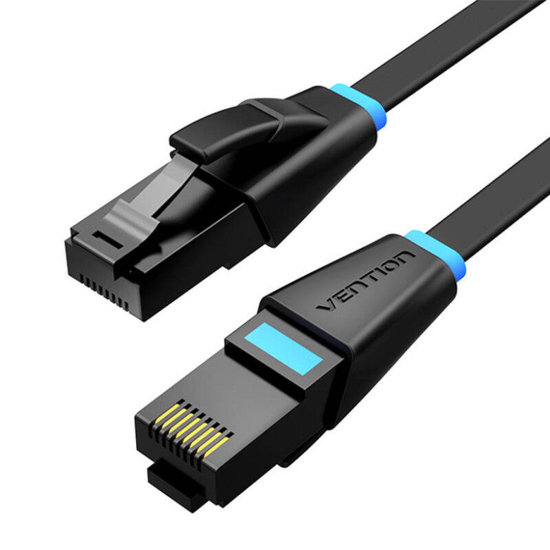 Lapos hálózati kábel UTP CAT6 Vention IBJBF RJ45 Ethernet 1000Mbps 1m fekete Lapos hálózati kábel UTP CAT6 Vention IBJBF RJ45 Ethernet 1000Mbps 1m fekete