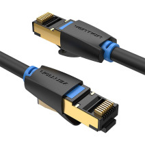 Network Cable CAT8 SFTP Vention IKABF RJ45 Ethernet 40Gbps 1m Black Network Cable CAT8 SFTP Vention IKABF RJ45 Ethernet 40Gbps 1m Black