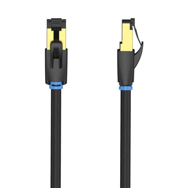 Network Cable CAT8 SFTP Vention IKABH RJ45 Ethernet 40Gbps 2m Black Network Cable CAT8 SFTP Vention IKABH RJ45 Ethernet 40Gbps 2m Black