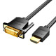 Kábel HDMI do DVI (24+1) Vention ABFBF 1m, 4K 60Hz/ 1080P 60Hz (Czarny)