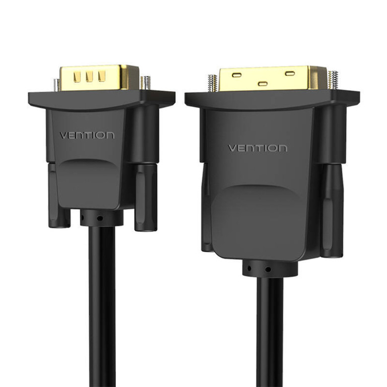 DVI (24+1) VGA kábel Vention EABBG 1,5m, 1080P 60Hz (fekete) DVI (24+1) VGA kábel Vention EABBG 1,5m, 1080P 60Hz (fekete)