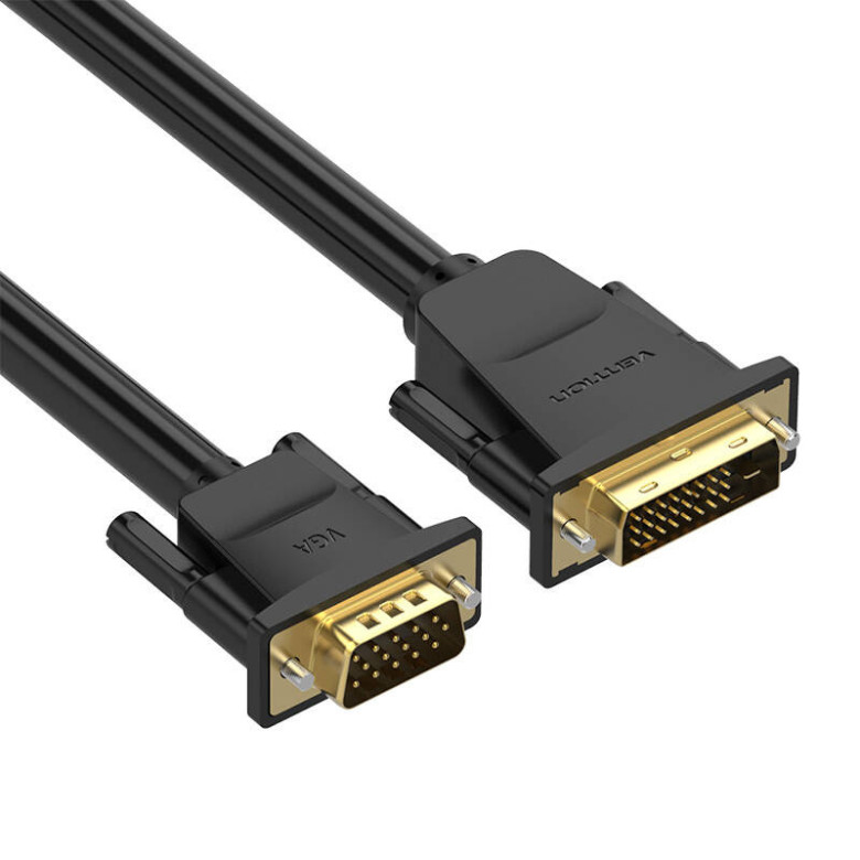 DVI (24+1) VGA kábel Vention EABBG 1,5m, 1080P 60Hz (fekete) DVI (24+1) VGA kábel Vention EABBG 1,5m, 1080P 60Hz (fekete)