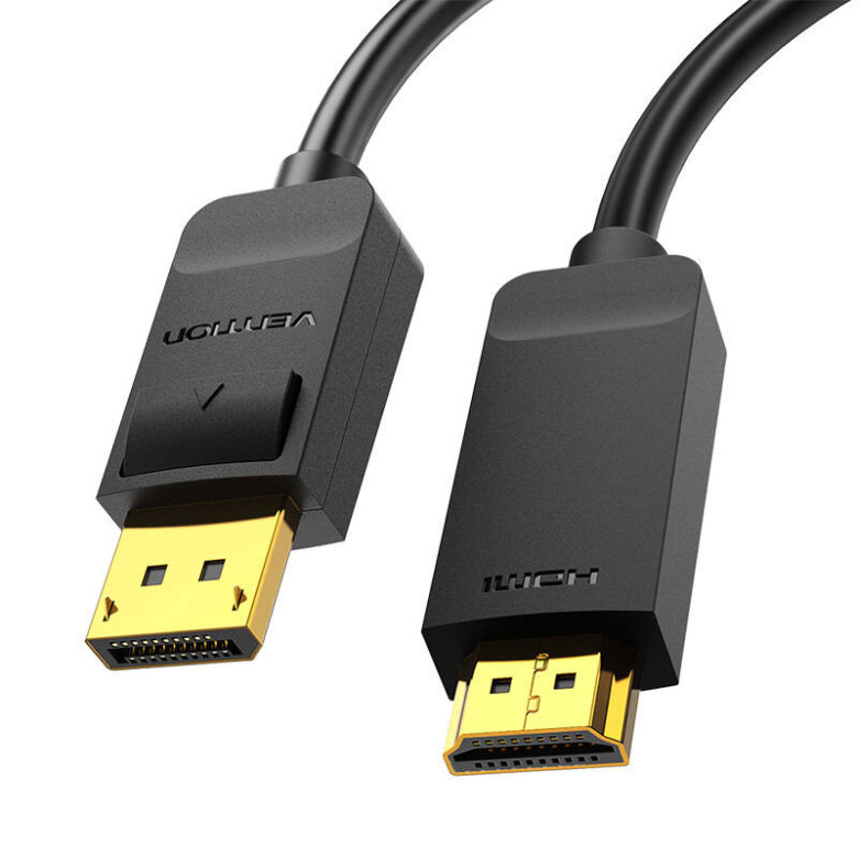 DisplayPort 1.2 HDMI 1.4 kábel Vention HAGBI 3m, 4K 30Hz (fekete) DisplayPort 1.2 HDMI 1.4 kábel Vention HAGBI 3m, 4K 30Hz (fekete)