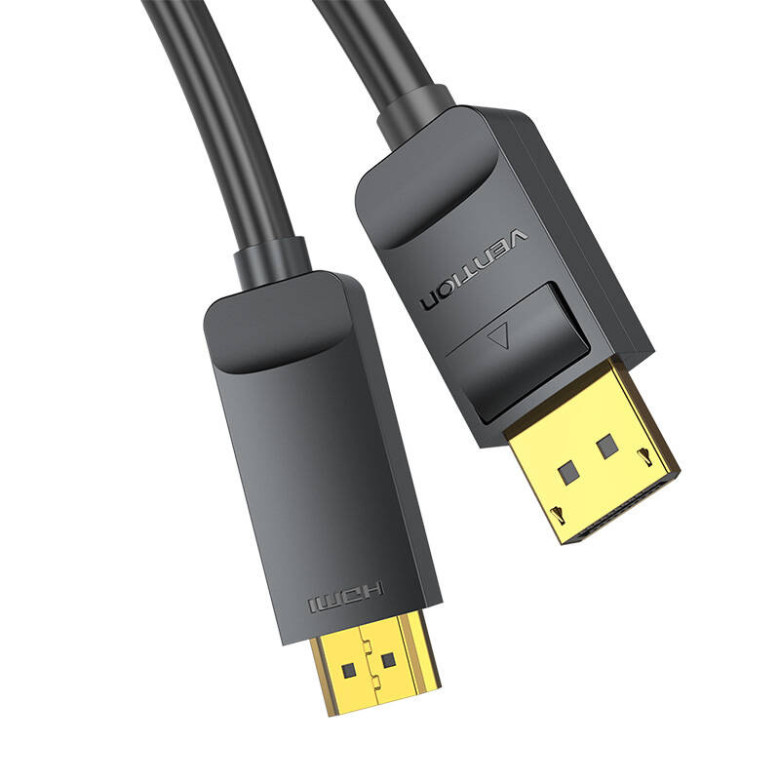 DisplayPort 1.2 HDMI 1.4 kábel Vention HAGBI 3m, 4K 30Hz (fekete) DisplayPort 1.2 HDMI 1.4 kábel Vention HAGBI 3m, 4K 30Hz (fekete)