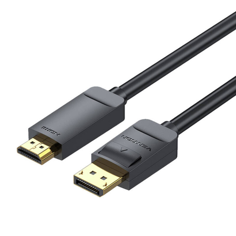 DisplayPort 1.2 HDMI 1.4 kábel Vention HAGBI 3m, 4K 30Hz (fekete) DisplayPort 1.2 HDMI 1.4 kábel Vention HAGBI 3m, 4K 30Hz (fekete)
