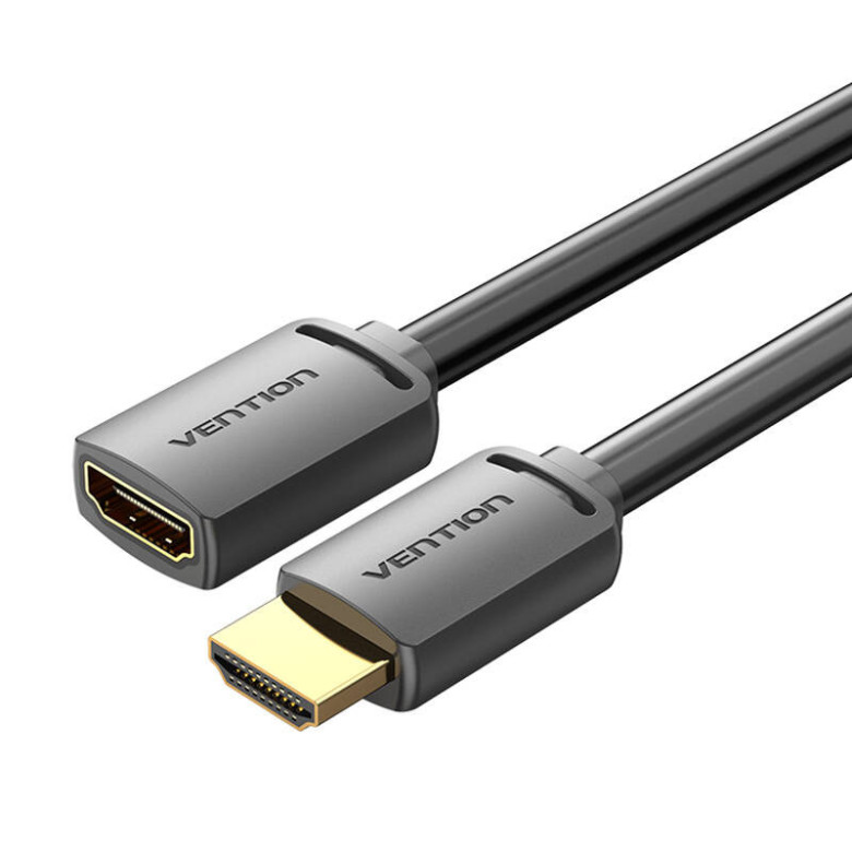 HDMI 2.0 Male to HDMI 2.0 Female Extension Cable Vention AHCBD 0,5m, 4K 60Hz, (Black) HDMI 2.0 Male to HDMI 2.0 Female Extension Cable Vention AHCBD 0,5m, 4K 60Hz, (Black)