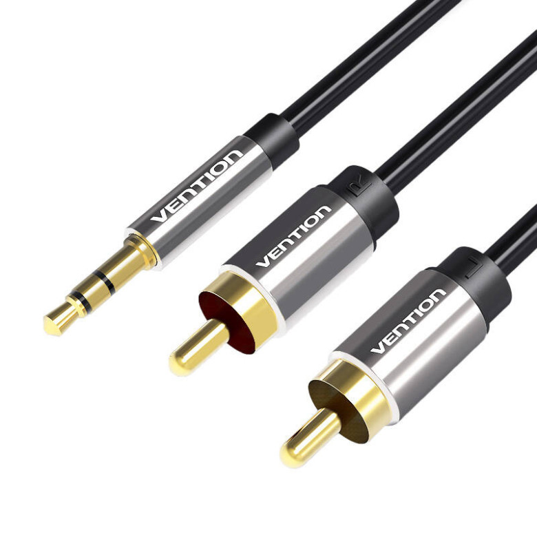 Audio kábel 3.5mm 2x RCA Vention BCFBI 3m Fekete 3.5mm - 2x RCA Vention BCFBI 3m Fekete Audio kábel 3.5mm 2x RCA Vention BCFBI 3m Fekete 3.5mm - 2x RCA Vention BCFBI 3m Fekete