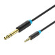 Audio Cable TRS 3.5mm to 6.35mm Vention BABBG 1,5m, Black Audio Cable TRS 3.5mm to 6.35mm Vention BABBG 1,5m, Black