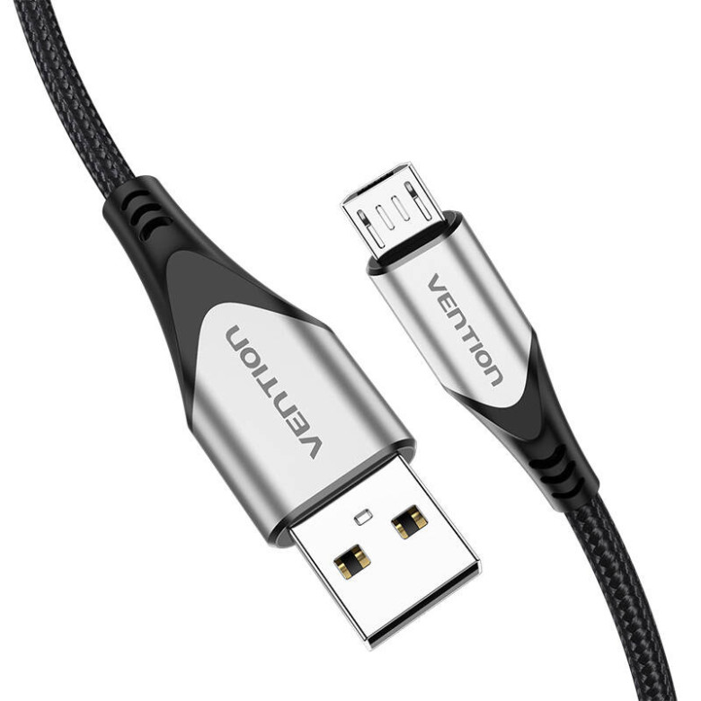 Cable USB 2.0 A to Micro USB Vention COAHD 3A 0,5m gray Cable USB 2.0 A to Micro USB Vention COAHD 3A 0,5m gray