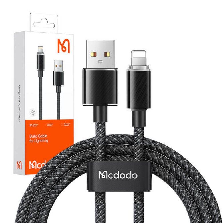 Kábel USB-A Lightning Mcdodo CA-3640, 1,2m (fekete) Kábel USB-A Lightning Mcdodo CA-3640, 1,2m (fekete)